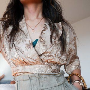 Song of Style Henry Top in Coconut Tan